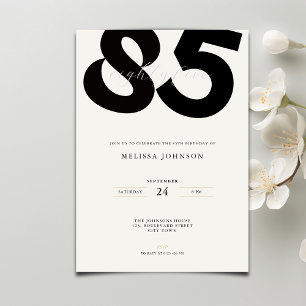 Invitation élégante pour 85e anniversaire - Style