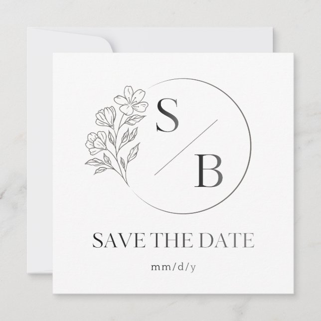 Invitation élégante pour célébration de mariage (Devant)
