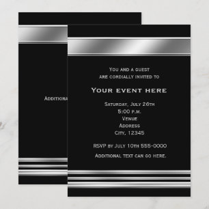 Invitation élégante pour événement avec éclat de p
