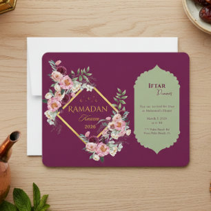 Invitation élégante pour Iftar de Ramadan 2026