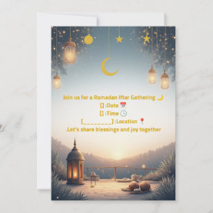 Invitation élégante pour Iftar de Ramadan 🌙 Or & 