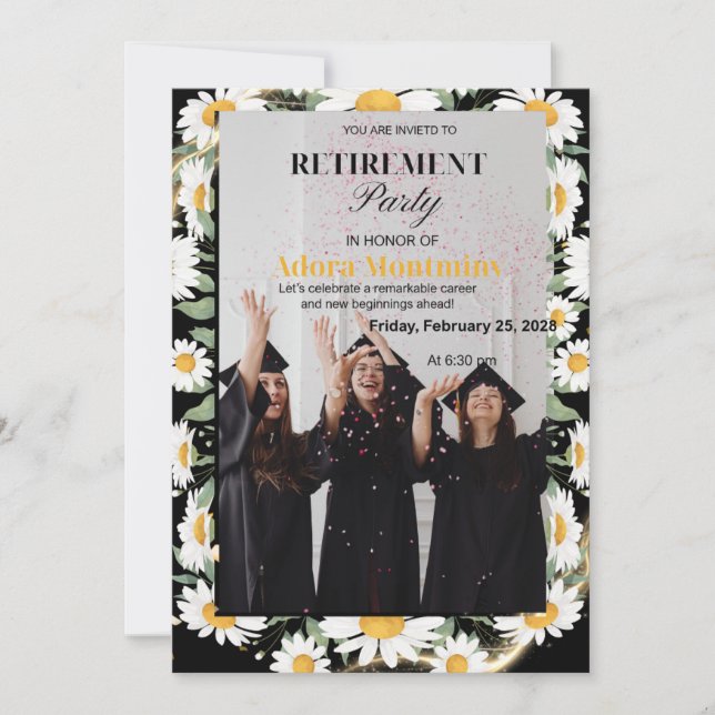 Invitation élégante pour la célébration de la remi (Devant)