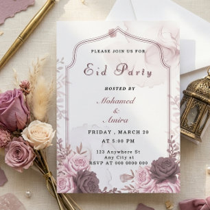 Invitation élégante pour la fête de l'Aïd avec des