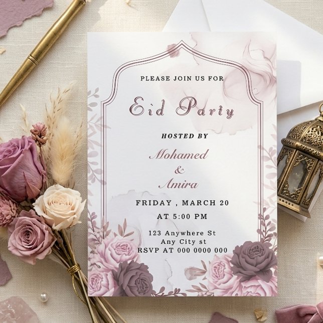 Invitation élégante pour la fête de l'Aïd avec des (Créateur téléchargé)