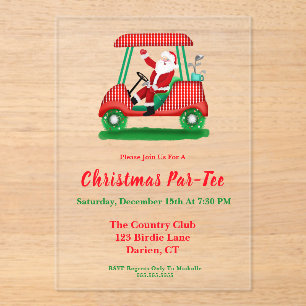Invitation élégante pour la fête de Noël de golf d