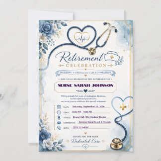 Invitation élégante pour la fête de retraite d'une