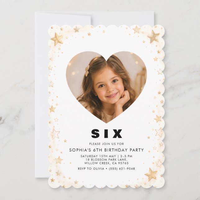 Invitation élégante pour l'anniversaire d'enfants (Devant)