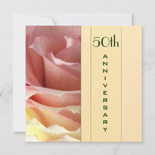 Invitation élégante pour le 50e anniversaire (Devant)