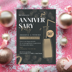 Invitation élégante pour le 50e anniversaire de ma