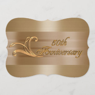 Invitation élégante pour le 50e anniversaire en or