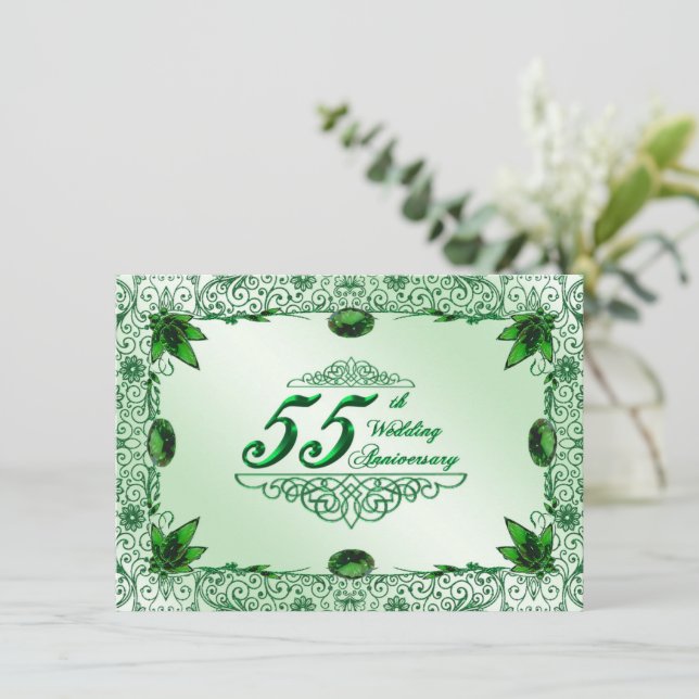Invitation élégante pour le 55e anniversaire de ma (Debout devant)