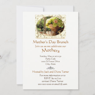 Invitation élégante pour le brunch de la fête des 