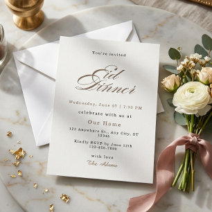Invitation élégante pour le dîner de l'Aïd dans un
