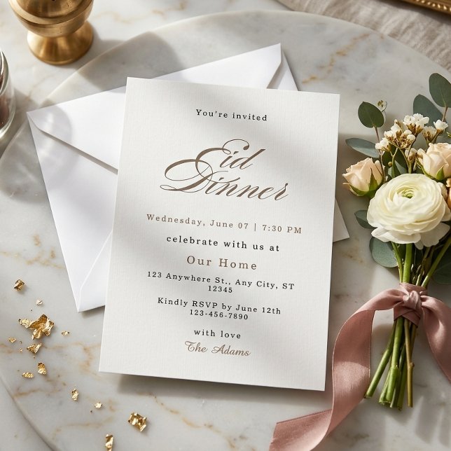 Invitation élégante pour le dîner de l'Aïd dans un (Créateur téléchargé)