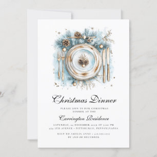 Invitation élégante pour le dîner de Noël