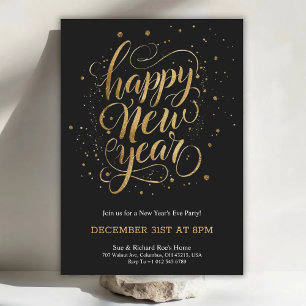 Invitation élégante pour le Nouvel An avec écritur