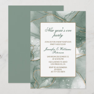 Invitation élégante pour le réveillon du Nouvel An