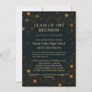Invitation élégante pour les 40 ans de retrouvaill