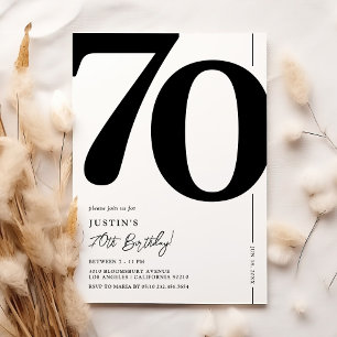 Invitation élégante pour les 70 ans