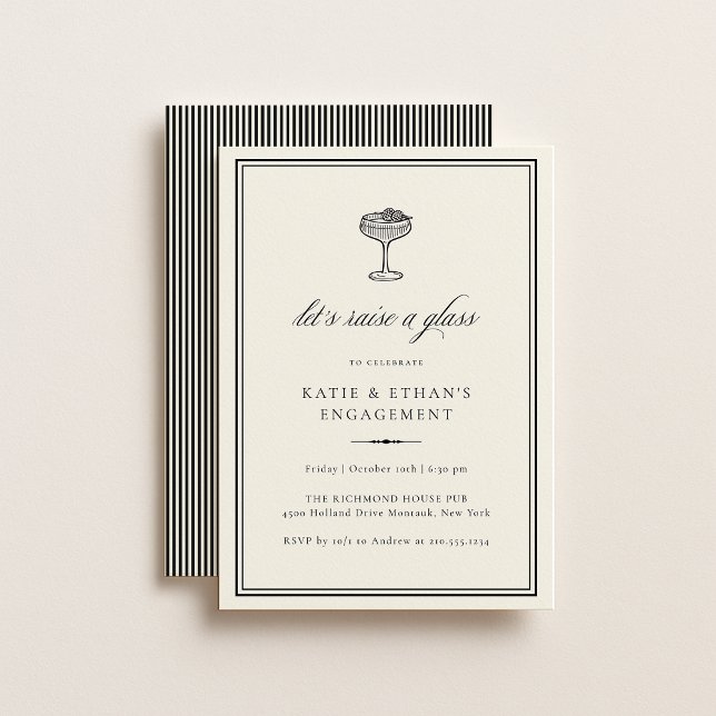 Invitation élégante pour lever un verre (Créateur téléchargé)