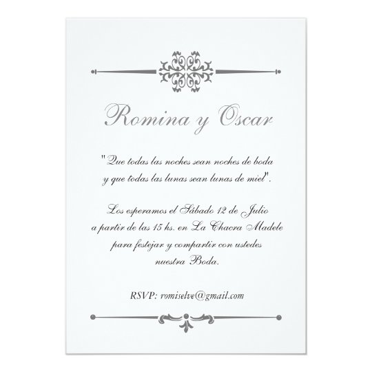 Invitation Elegante Pour Mariages En Espagnol Zazzle Fr Invitation Elegante Pour Mariages En Espagnol Zazzle Fr
