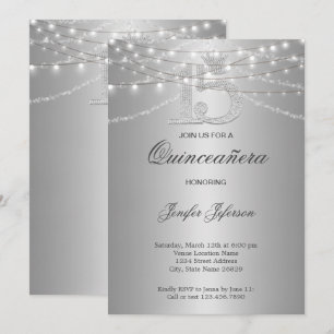 Invitation élégante pour Quinceanera