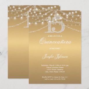 Invitation élégante pour Quinceanera