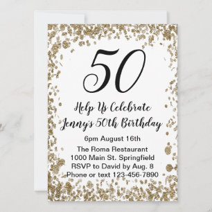 Invitation élégante pour ses 50 ans en or
