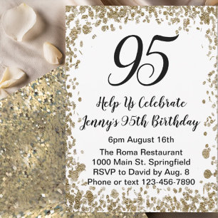 Invitation élégante pour ses 95 ans en or