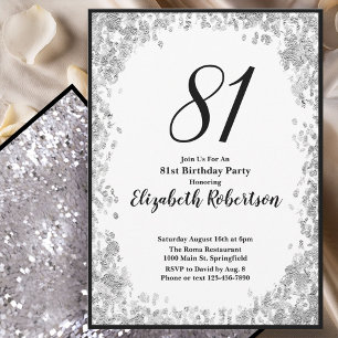Invitation élégante pour son 81e anniversaire en a
