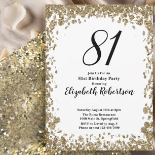 Invitation élégante pour son 81e anniversaire en o