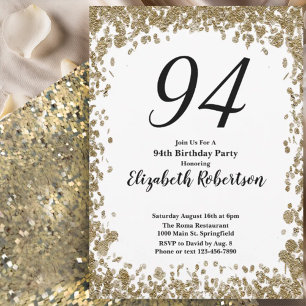 Invitation élégante pour son 94e anniversaire en o