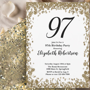 Invitation élégante pour son 97e anniversaire en o