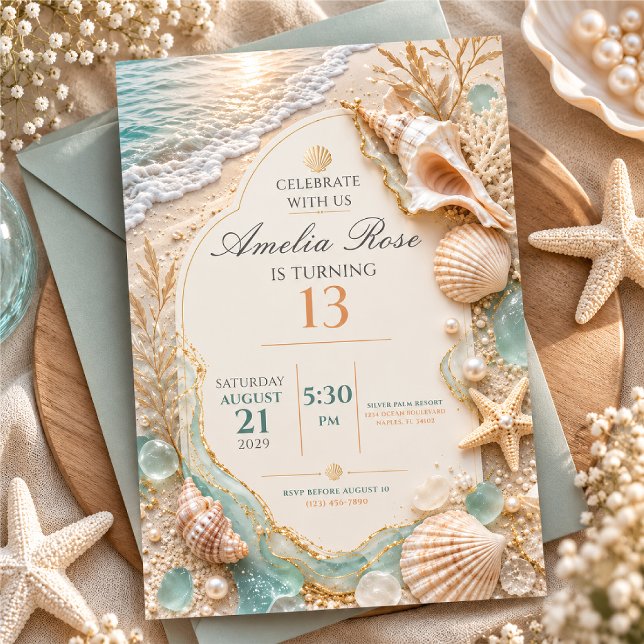 Invitation élégante pour un 13e anniversaire sur l (Créateur téléchargé)