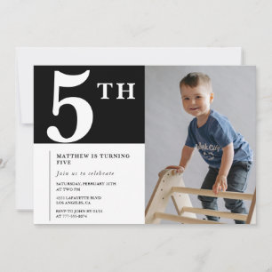 Invitation élégante pour un 5ème anniversaire Phot