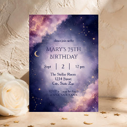 Invitation élégante pour un 75e anniversaire | Nui