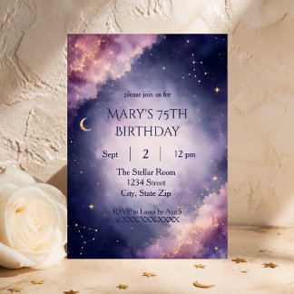 Invitation élégante pour un 75e anniversaire | Nui