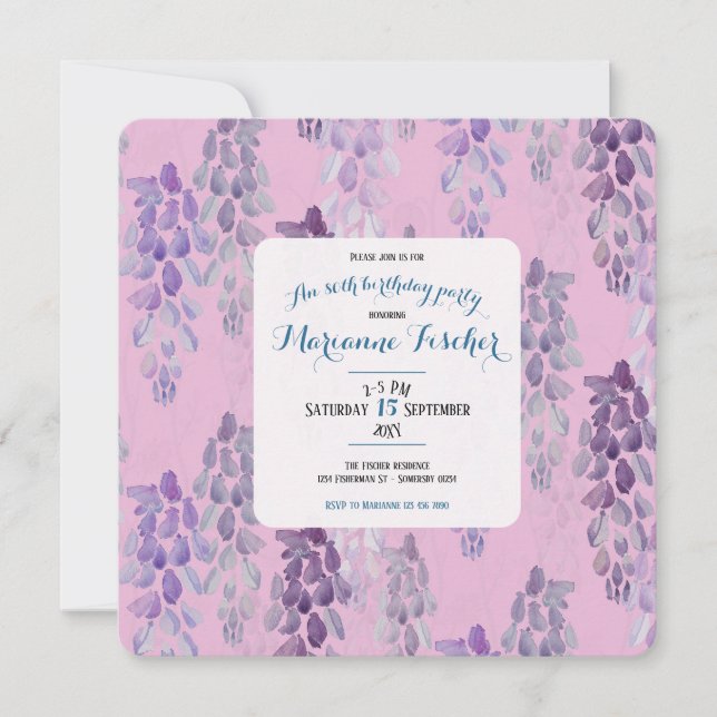 Invitation élégante pour un 80e anniversaire sur l (Devant)