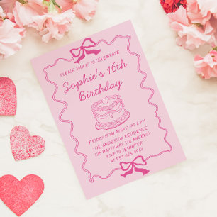 Invitation élégante pour un anniversaire Sweet 16