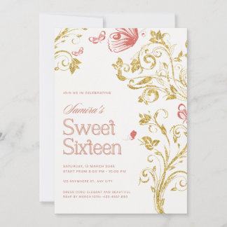 Invitation élégante pour un anniversaire Sweet 16