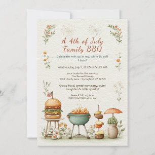 Invitation élégante pour un BBQ du 4 juillet – Des