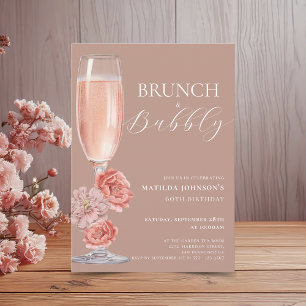 Invitation élégante pour un brunch et du champagne
