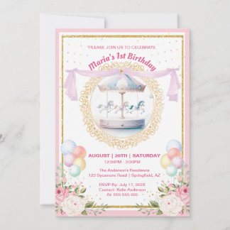 Invitation élégante pour un premier anniversaire a