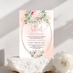Invitation élégante pour un Sweet Sixteen avec des