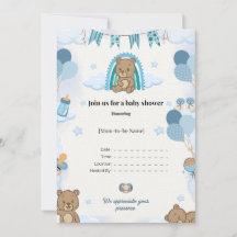 Invitation élégante pour une baby shower