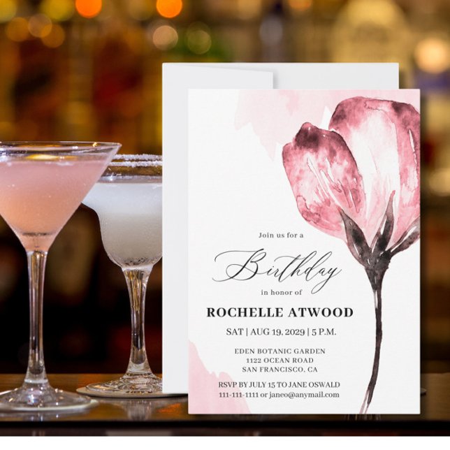 Invitation élégante pour une fête d'anniversaire a (Créateur téléchargé)