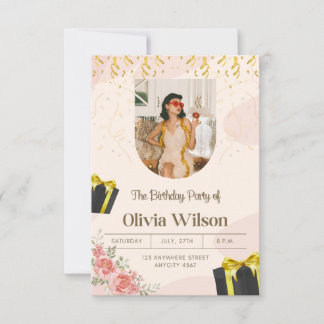 Invitation élégante pour une fête d'anniversaire a