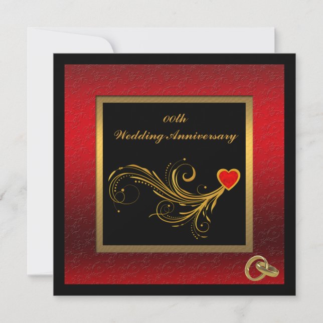 Invitation élégante pour une fête d'anniversaire d (Devant)
