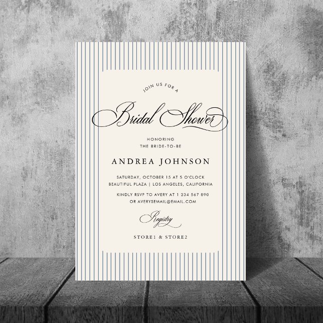 Invitation Élégante pour une Fête de Mariée au Cou (Créateur téléchargé)