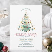 Invitation élégante pour une fête de Noël autour d